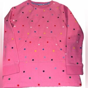 Mini boden 11-12 pink star girls sweatshirt